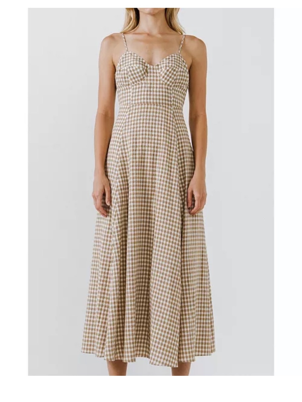 English Factory Gingham Corset Maxi Dress - Picture 2 of 7